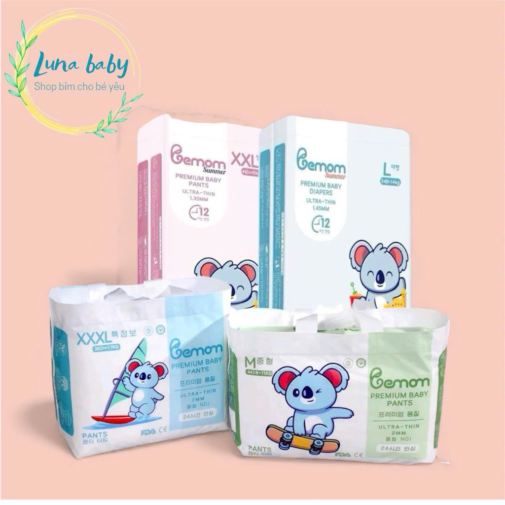 Tã/Bỉm Bemom Hàn Quốc cao cấp cho bé, siêu thấm hút 1200ml