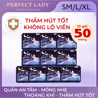  MUA 7 TẶNG 3  50 MIẾNG  BĂNG VỆ SINH DẠNG QUẦN PERFECT LADY Thấm Hút Tốt Thoáng Khí Không Lộ Viền. 