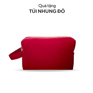 [Quà tặng] Túi Nhung Đựng Đồ Trang Điểm - Màu Đỏ