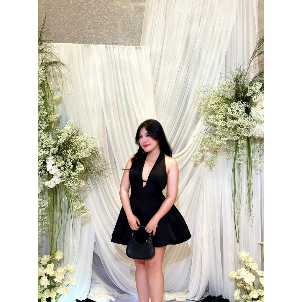 Đầm Cổ V Xếp Li “Không Ren” Tùng Eo Xoè Sexy Sang Trọng Dự Tiệc Kieupham.shop | BigBuy360 - bigbuy360.vn