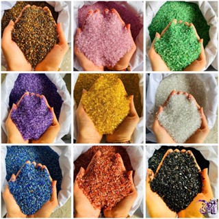 Vụn Cám Thạch Anh Tự Nhiên, Cát Thạch Anh Nhuyễn nhiều màu - Đá Phong Thủy, Vụn Đá Thanh Tẩy Tarot