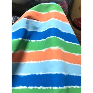 C813 - Vải Lụa 2 da kẻ sọc nhiều màu (2m x 1.5m), không co dãn (vải bóng nhẹ, trơn, dày vừa)