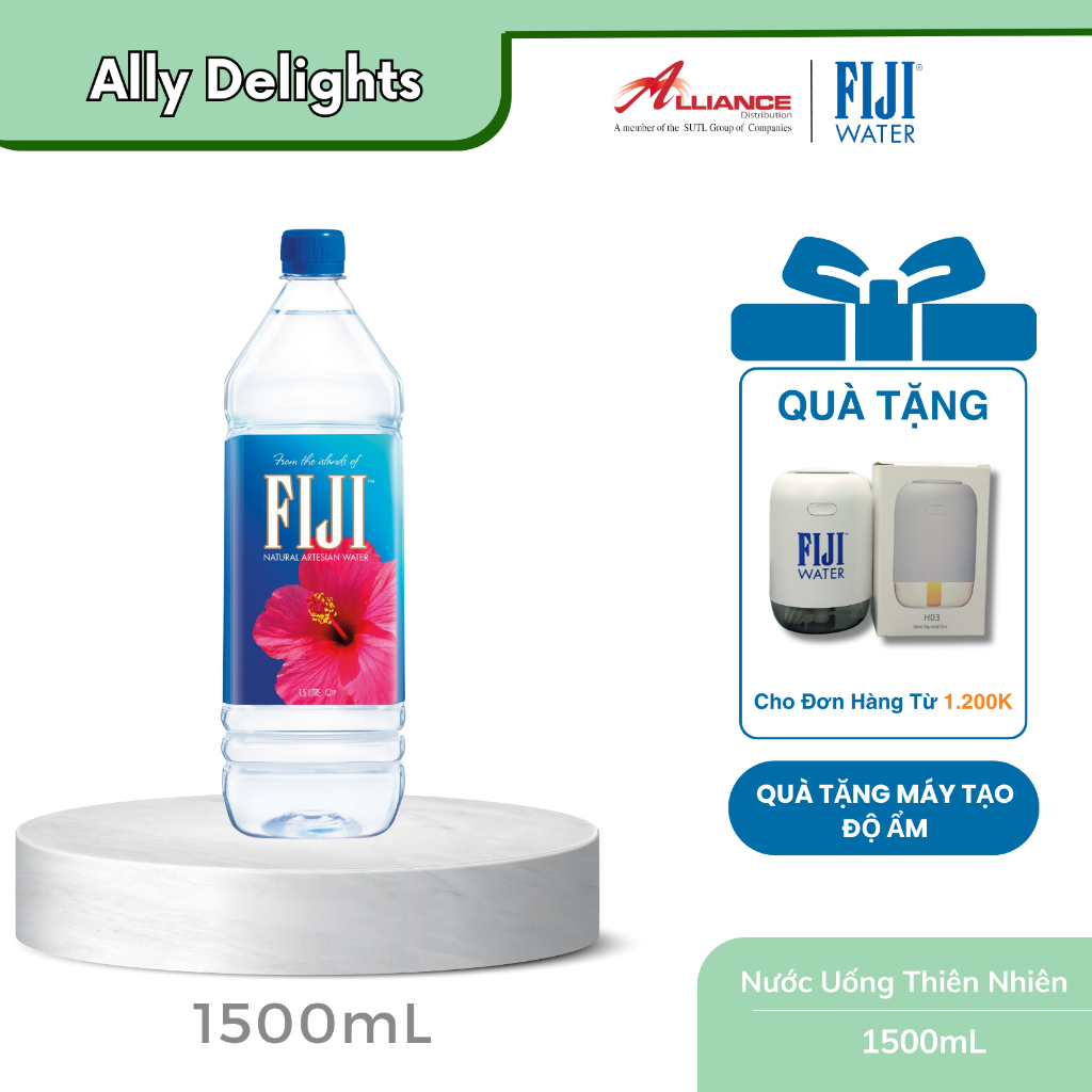 [Earth's Finest Water] Nước khoáng nhập khẩu Fiji 1.5 L thương hiệu cao cấp số 1 tại Mỹ