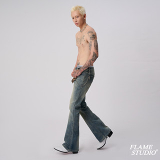  Flare Denim In Dust Blue - Quần Jeans Nam Ống Loe Màu Dust Blue 