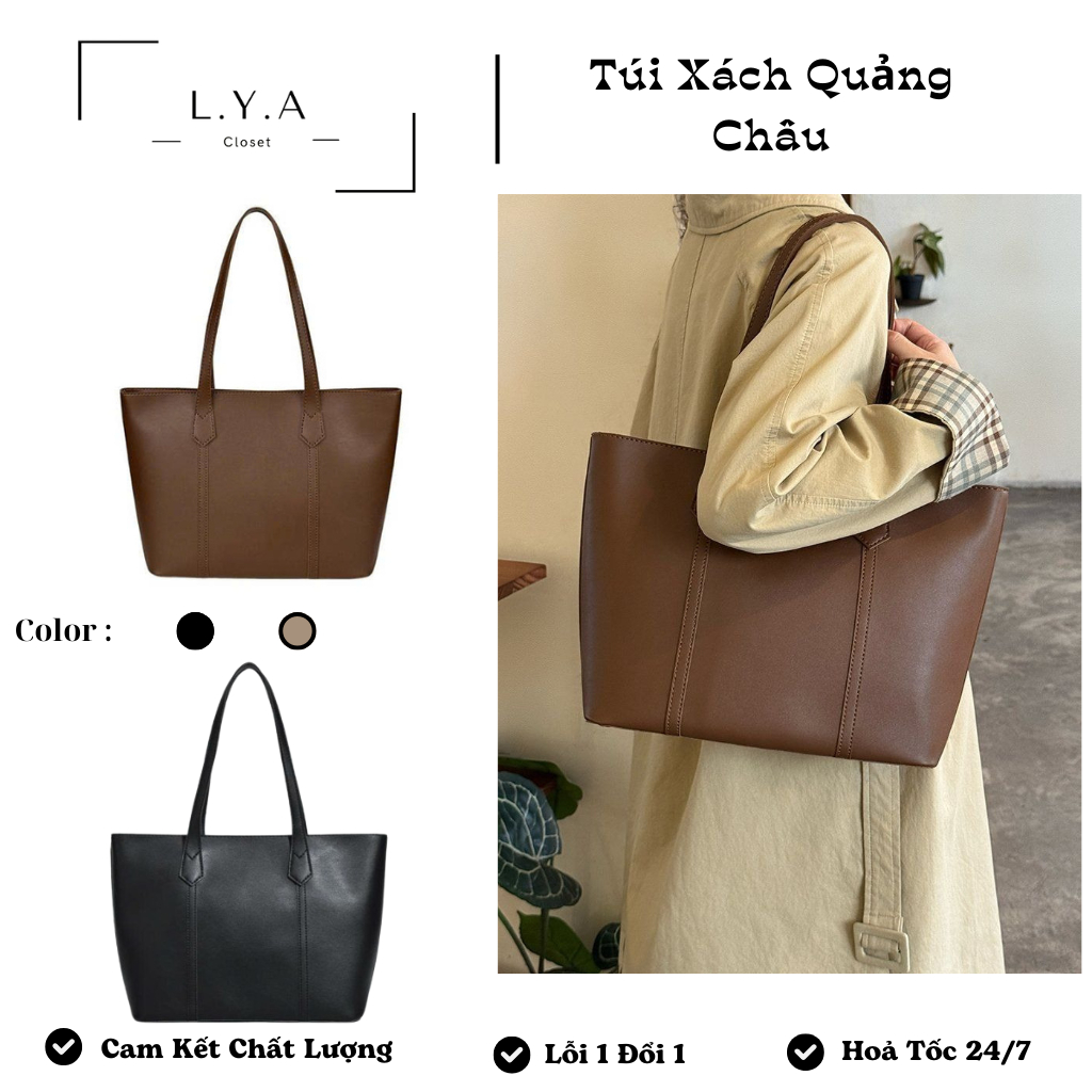 [Hàng Loại 1] Túi Tote Đeo Vai Kẹp Nách Da Mềm, Phong Cách Retro Phối Đồ Đi Học, Đi Chơi Mã LN86