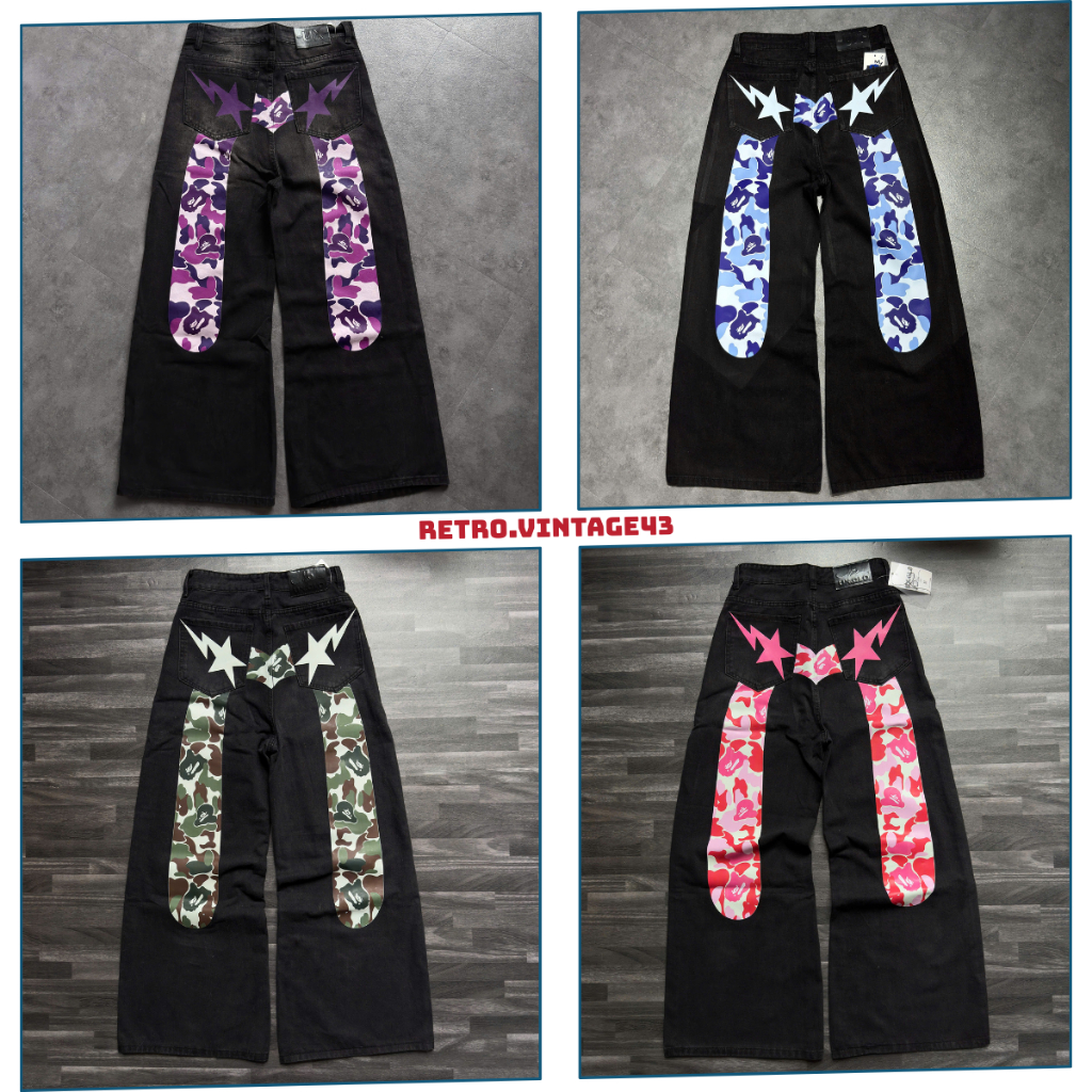 [ HÀNG ĐẶT TRƯỚC ] Quần Jean Custom EVI-SU, họa tiết Evi-suu Japan