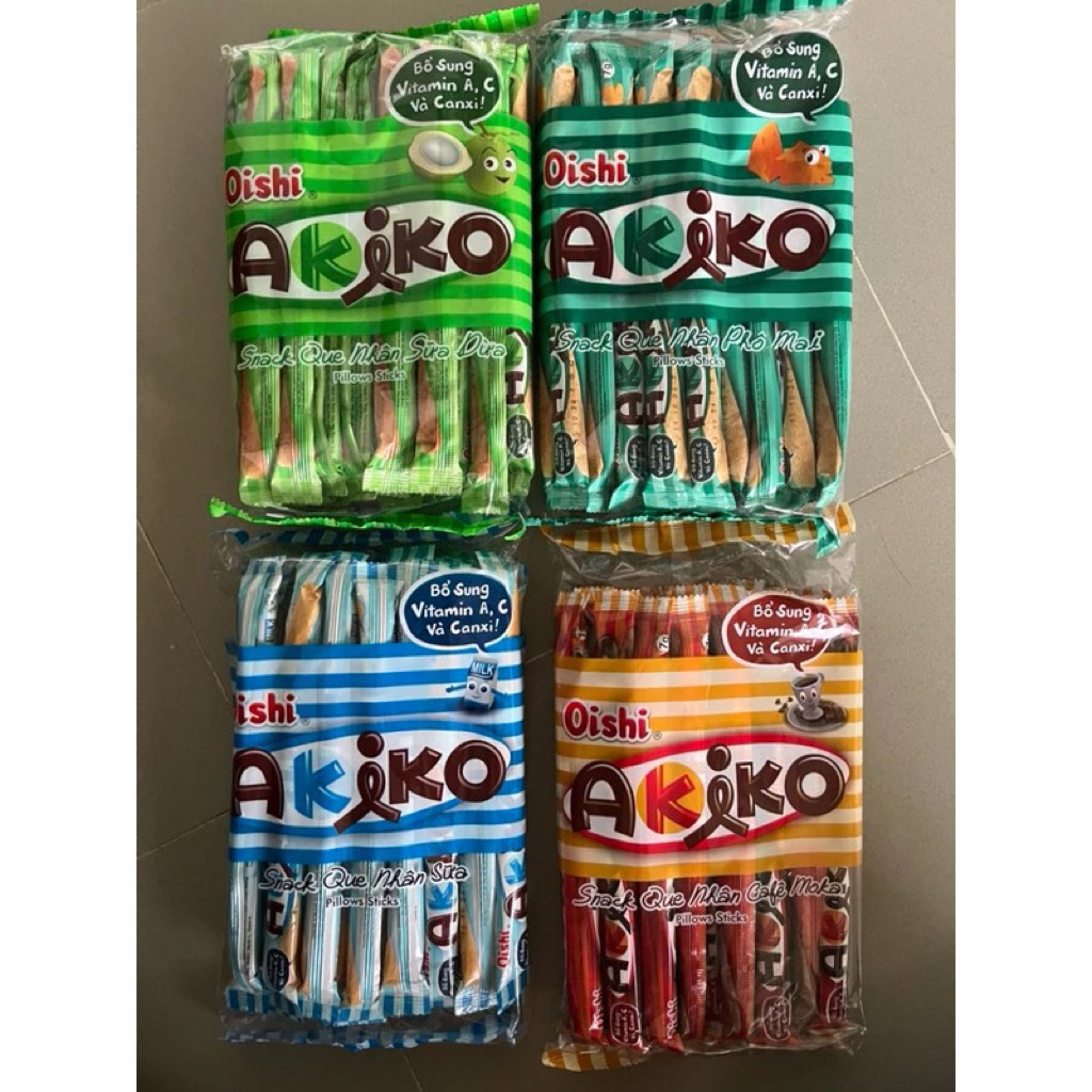 Gói Akiko Oishi Snack Que Bổ Xung Vitamin A, C và Canxi 140g ( 7g x 20 gói )