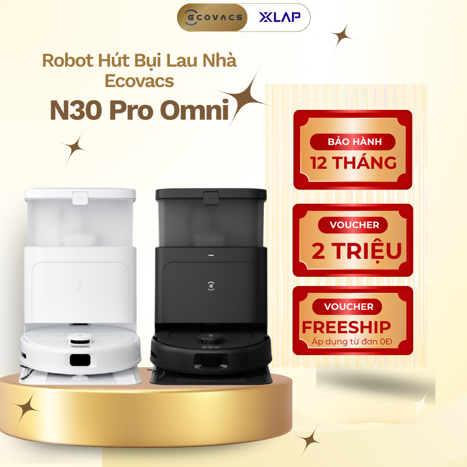 Robot hút bụi lau nhà Ecovacs Deebot N30 Pro Omni 2025