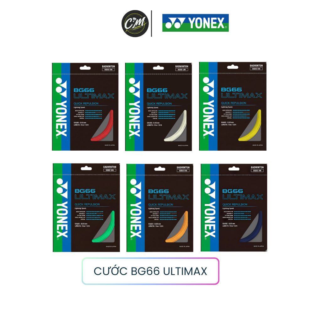 [HÀNG CHÍNH HÃNG] Cước Căng Vợt Cầu Lông BG66 ULTIMAX - Trợ Lực, Nổ To