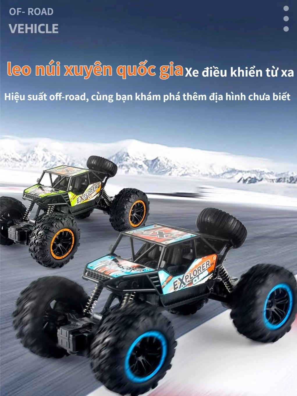 Xe Địa Hình Điều Khiển Cho Bé 4WD