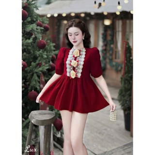 Đầm nhung 2 dây hở lưng có mút-siêu đẹp. alohashop91