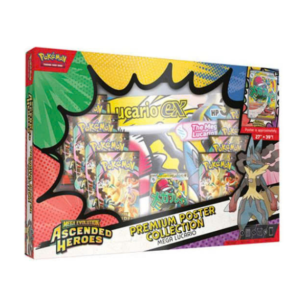 Pokémon TCG: Mega Evolution—Ascended Heroes Premium Poster Collection—Mega Lucario