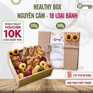   Quà tặng healthy  Healthy box 18 vị Healthy Key set combo bánh nguyên cám mix hạt ngũ cốc eatclean 