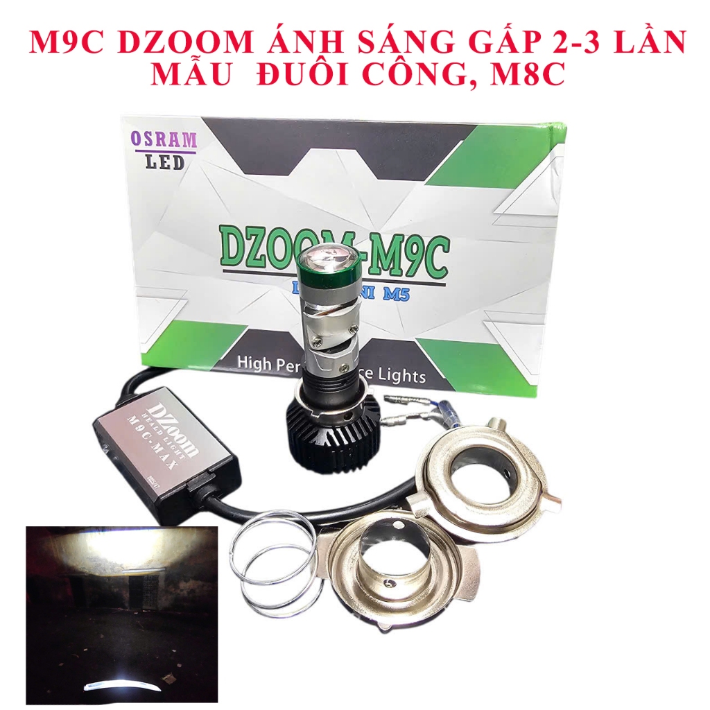 Bóng Pha Bi Cầu Mini M9C 40W NANG CẤP ĐỘ SÁNG, TIẾT KIỆM ĐIỆN Chân Đa Năng Lắp Dream, Wave Nhỏ,Fu I,