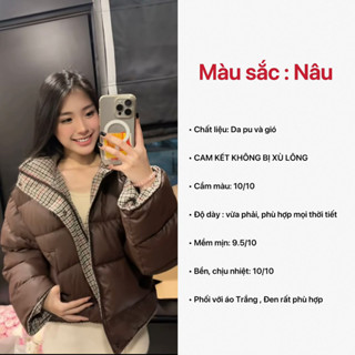  ÁO PHAO VẢI DA PHỐI KẺ CARO HOT 2025 - BUMBI - mellow.vn 