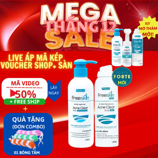  Combo Xịt Mụn Lưng Freeskin Kèm Gel Tắm Giảm Mụn Cơ thể Sáng Da Cải Thiện Thâm Sau Mụn Và Viêm Nang Lông Shop Hello Sun 