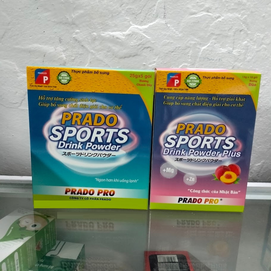 Bột Bù điện giải PRADO SPORTS DRINK POWDER Plus bổ sung điện giải, các khoáng chất và Vitamin