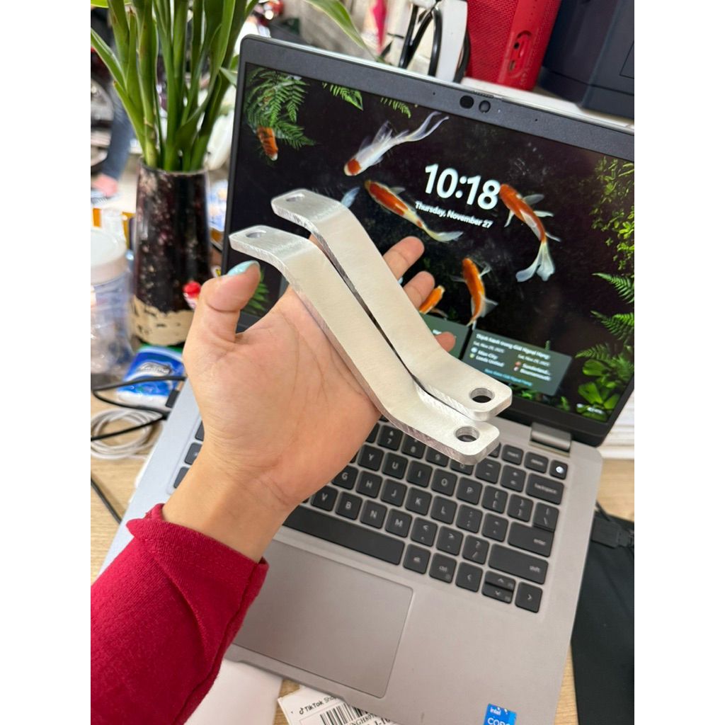 Pas Treo Pô Nhôm CNC Gắn Cho Tất Cả Các Dòng Xe Đi Pô Tăng