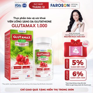  TPBVSK Viên Uống Trắng Da Glutathione Faroson Glutamax 1000 Sáng Da Giảm Nám Chống Nắng Hộp 30 Viên 