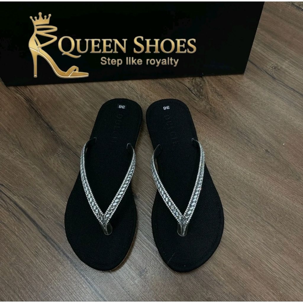 Queen shoes - Dép LÊ Nữ Quai Xoàn Sang Chảnh, Đế Chống Trơn Trượt.