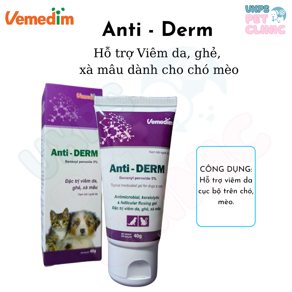 Thuốc Bôi Viêm Da, Ghẻ, Xà Mâu Cho Chó, Mèo Vemedim Anti Derm