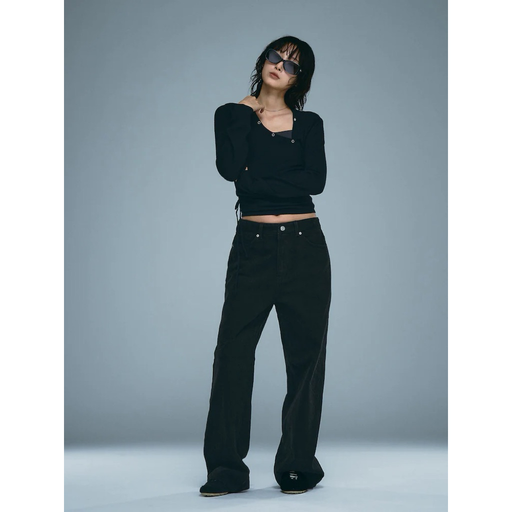 [SS25-8seconds] QUẦN DÀI HOẠ TIẾT DA BÁO CHÌM TRENDY