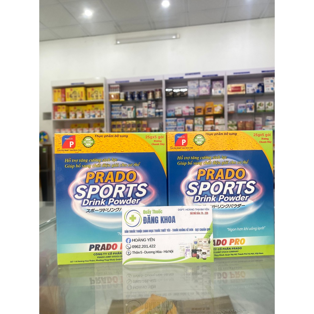 Prado Sport bột bù nước, điện giải hộp 5 gói x25g