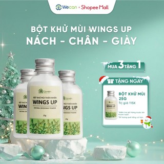   MUA 3 TẶNG 1  Combo 3 Bột Khử Mùi Toàn Thân Xịt Khử Mùi Wings Up Cỏ Mềm Hạn Chế Hôi Chân Hôi Giày 