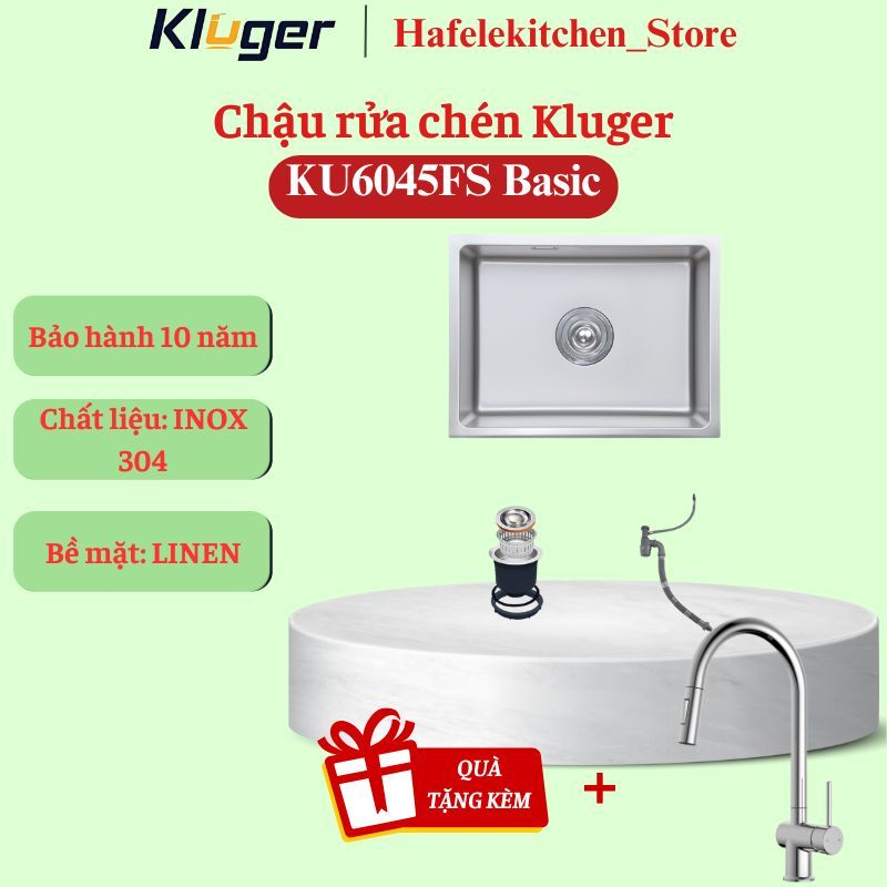 Mua Chậu rửa bát Kluger KU6045FS Basic tặng Vòi rửa bát cao cấp