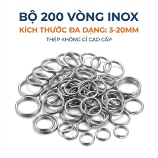 St.kunkka 200 vòng thép không gỉ khoen tròn 3-25MM Chia Vòng Mở Vòng Nhảy Nhẫn Cho DIY Trang Sức Làm Phụ Kiện