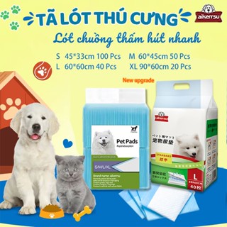 100 miếng-S-M-L-XL, Tã lót chó mèo miếng lót thấm hút vệ sinh cho thú cưng-Tấm lót chuồng,Tã lót thú cưng