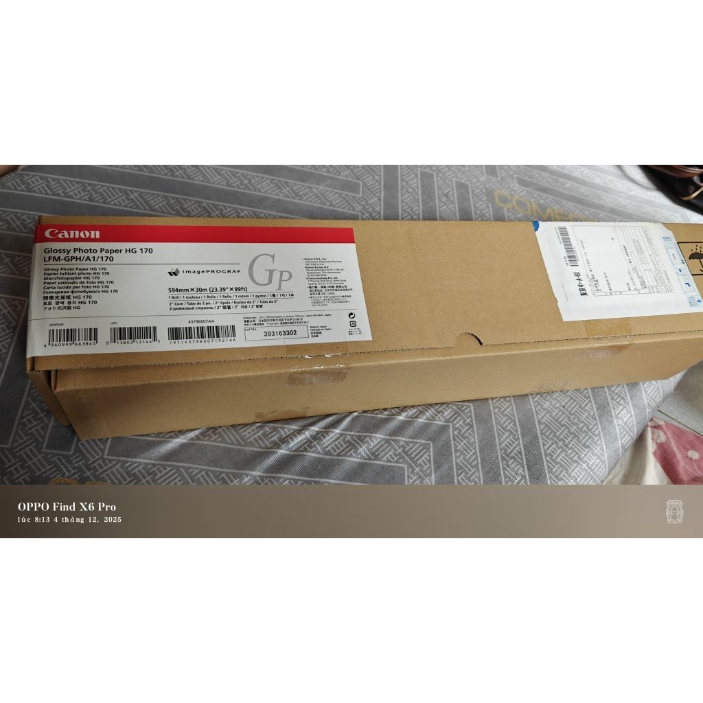 giấy in ảnh bóng Canon Glossy Photo Paper HG 170 khổ A6 Nhật Bản mới nguyên cuộn