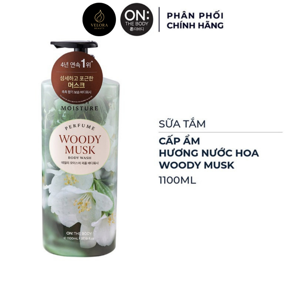 Sữa Tắm On: The Body Woody Musk 1100ml – Cấp Ẩm, Mềm Mịn Da, Hương Thơm Lưu Lâu