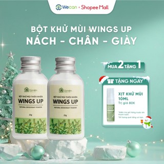  Combo 2 LỌ - Bột Khử Mùi Wings Up - Khử Mùi Hôi Chân Hôi Nách Giảm Tiết Mồ Hôi Hôi Cỏ Mềm 25g 