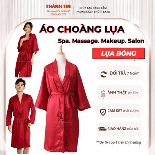 Áo choàng lụa spa cao cấp Thành Tin – Áo khoác lụa bóng, form rộng, dùng cho massage, khách sạn