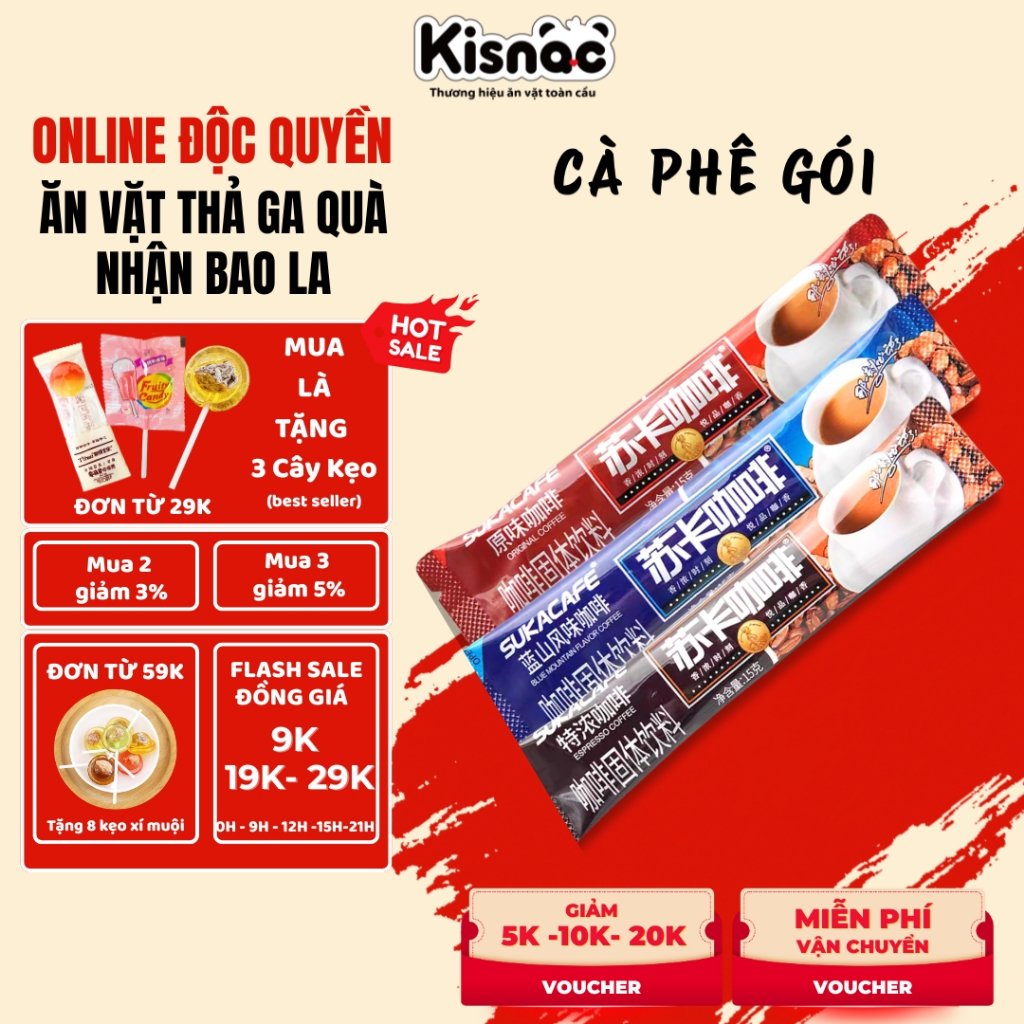 Cà Phê LAN SHAN SU KA 15g – Đậm Đà, Thơm Ngon Chuẩn Vị Kisnac