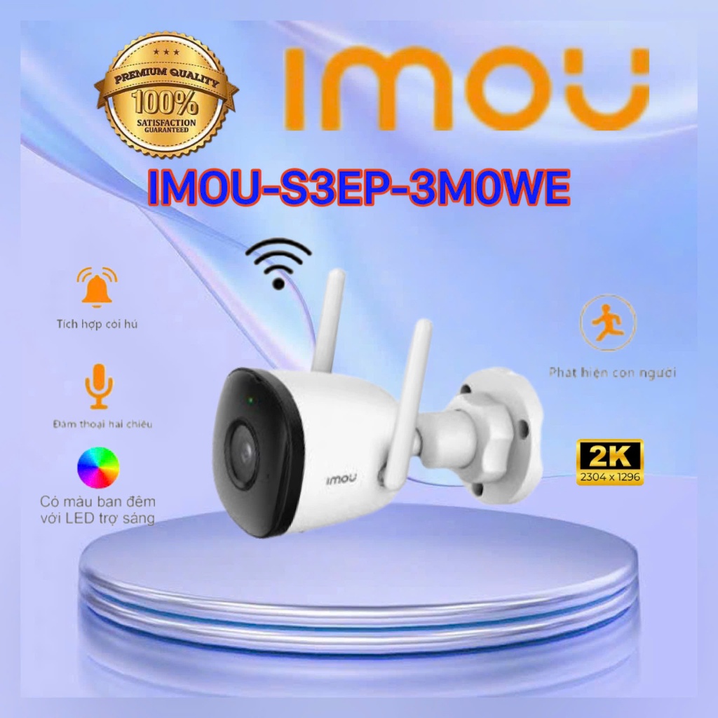 Camera Wifi ngoài trời Full Color iMOU IPC-S3EP-3M0WE (Bullet 3 3MP) - Bảo Hành 24 Tháng