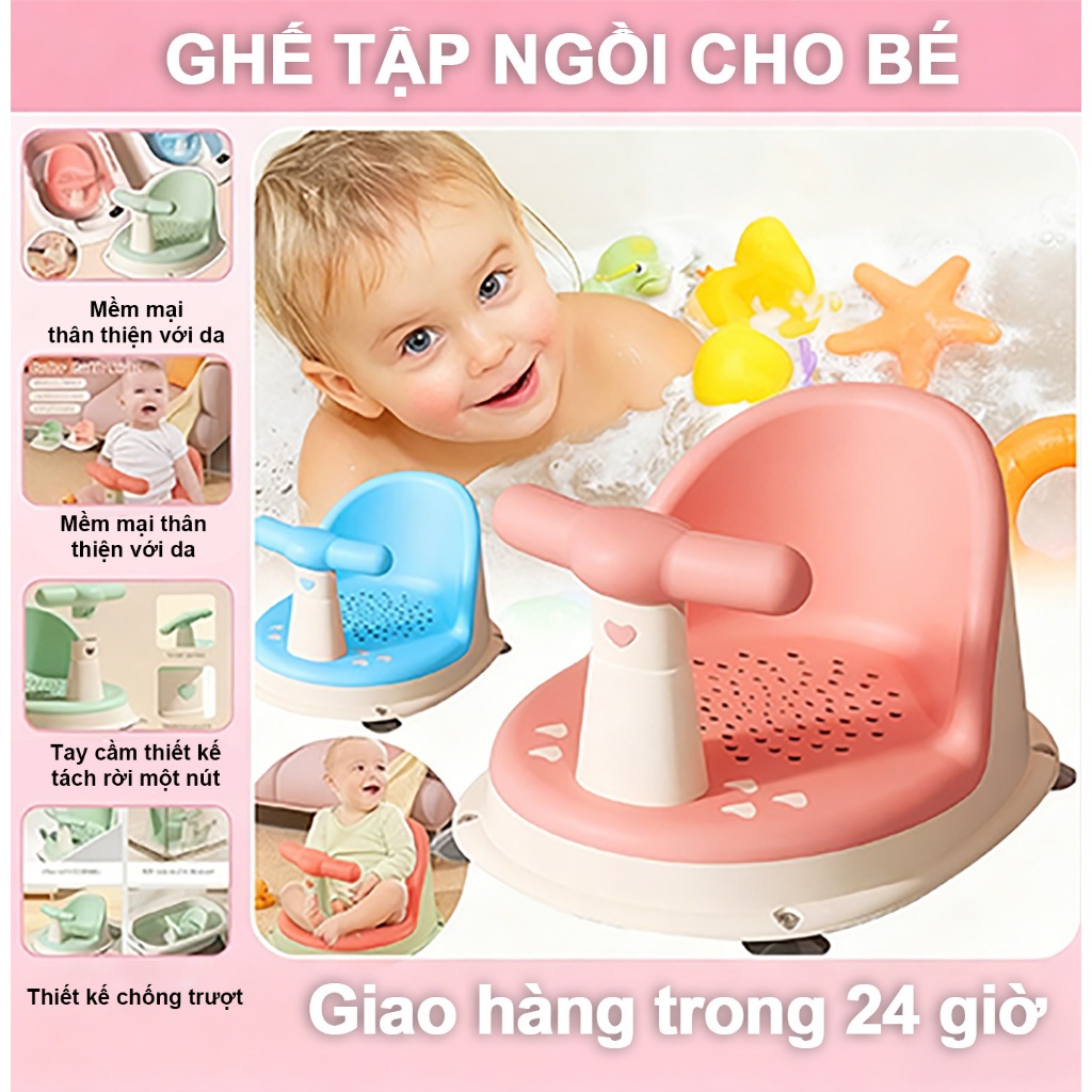 Ghế Ngồi Tắm Cho Bé Ghế trẻ em đa năng Chống Trượt Cho Bé Yêu Tiện Lợi Tựa Lưng Chống Ngã