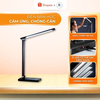  Đèn Bàn Học Đèn Chống Cận Thị 868 Điều Khiển Cám Ứng 3 Mức Ánh Sáng Sạc Điện Thoại 