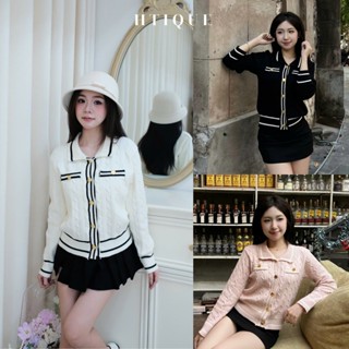   BST Thu Đông HTIQUE  DEAL mở bán Áo khoác len vibes tiểu thư sang chảnh Áo len dệt kim cáo cấp basic dễ phối LA15 