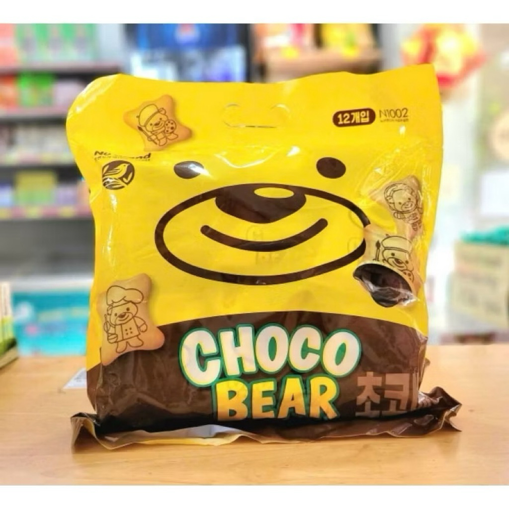 Bánh quy nhân socola hình gấu Choco Bear ( emart no brand)