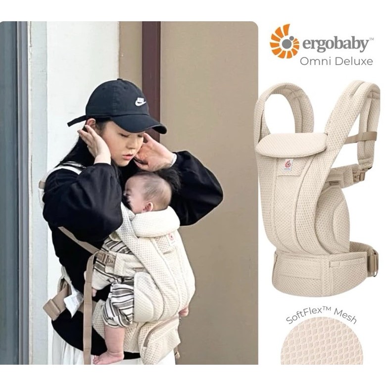 Địu Ergobaby Omni Deluxe Mesh 4 tư thế, thoáng khí, cho bé sơ sinh đến 20kg