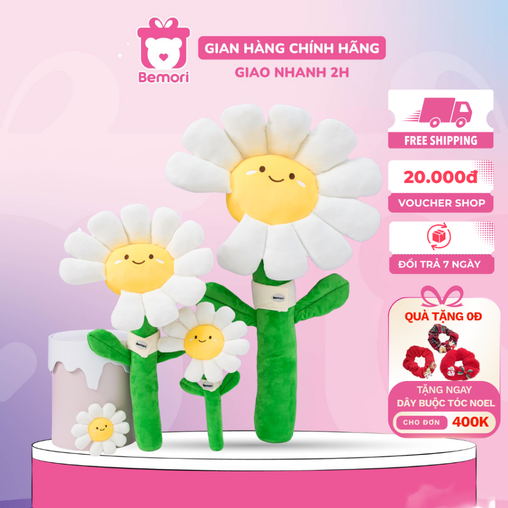 Bó Hoa Daisy Bông Bemori Gấu Bông Hoa Lightstick Daisy Cao Cấp, Phiên bản Lightstick G-Dragon Bằng B