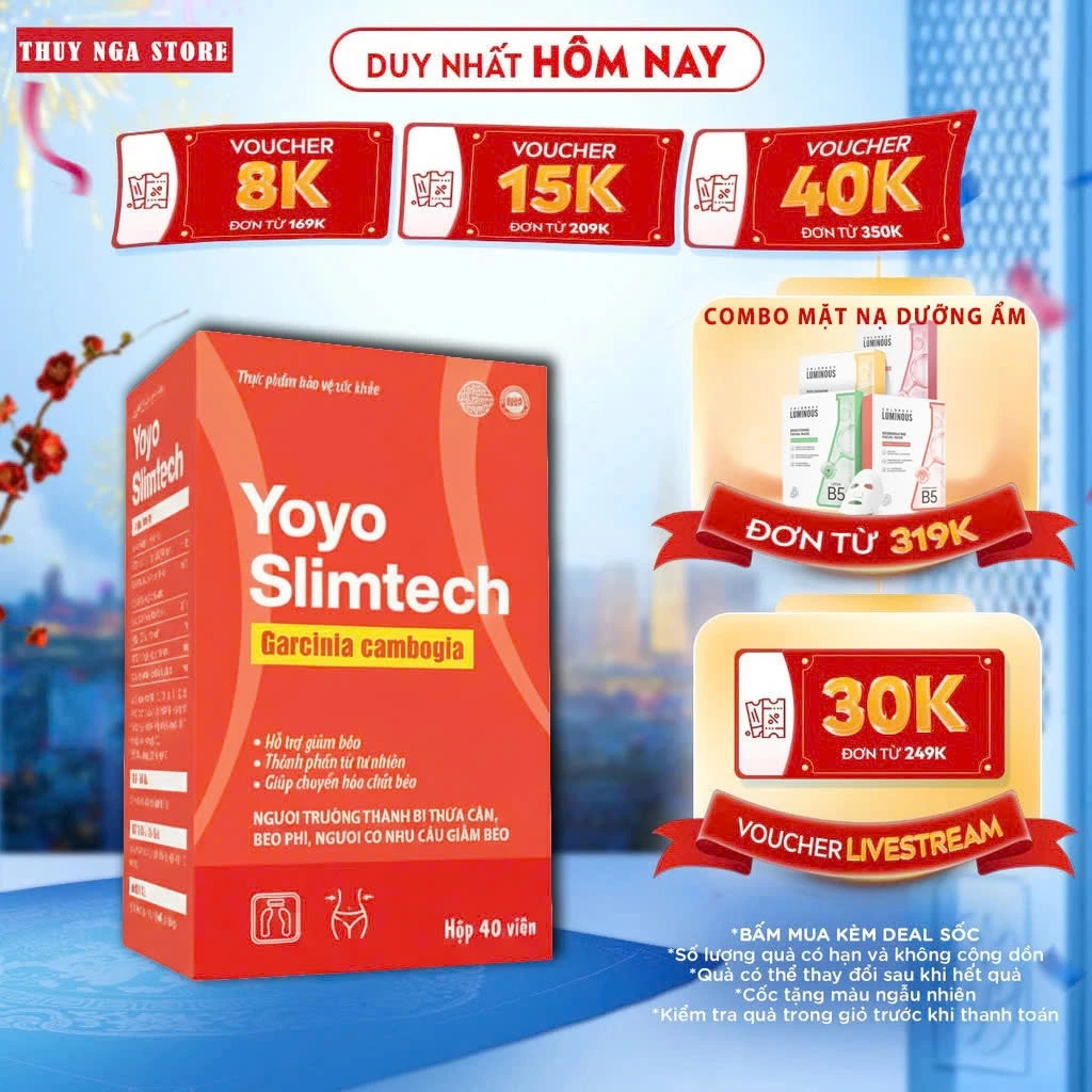 Giảm cân Keto Yo Slim viên uống Yoyo slimtech giảm mỡ bụng an toàn không phải là thuốc giảm cân