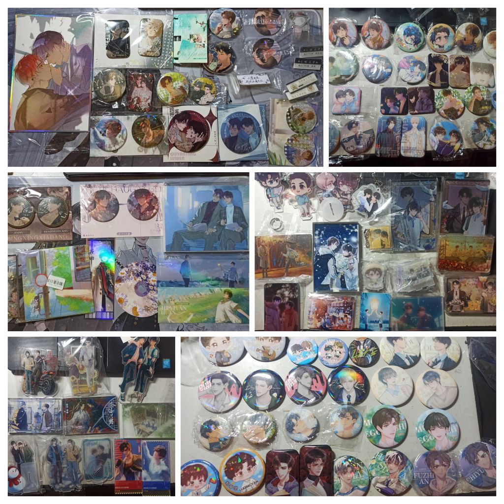 Phụ kiện đam mỹ, manhua, boy's love - Standee, huy hiệu, tranh cát, móc khoá, shikishi, card...