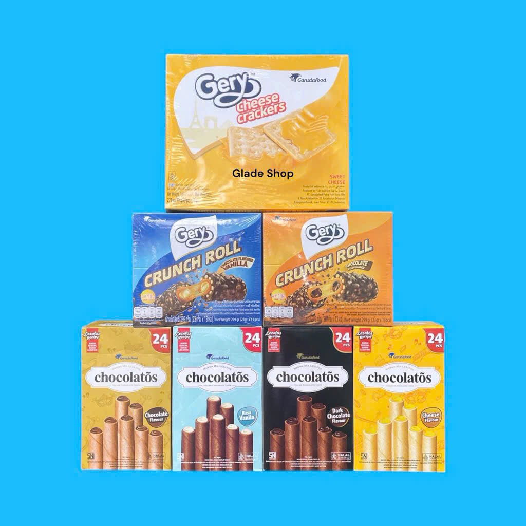 Bánh Gery Phô Mai Cheese Cracker/Socola/Socola Vani Nhập khẩu Indo