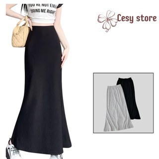  Chân váy dài Cesy chân váy đuôi cá dáng dài chất liệu cotton 326 