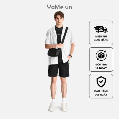 Áo Sơ Mi Nam Tay Ngắn Vải Dệt Họa Tiết Nổi 3DFlexFit™ Mặc Siêu Thoáng The No Style 184 Dáng Vừa Vặn F3 23838 |YaMe|
