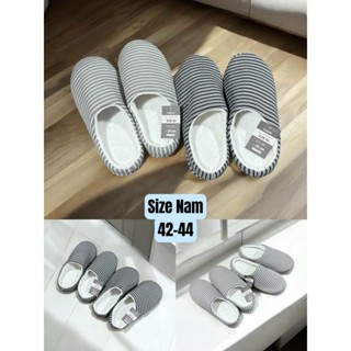 Dép đi trong nhà Comfy mũi kín, đế nhựa chống trượt cho người lớn Nhật Bản