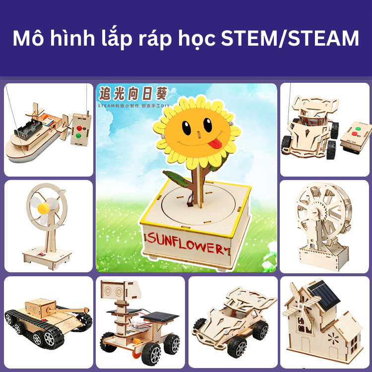 Đồ Chơi Lắp Ghép/Lắp Ráp STEM/STEAM Cho Trẻ Tự Mày Mò Nghiên Cứu Chủ Đề Xe Cộ 56STM01